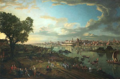 Blick auf Warschau von Praga von Bernardo Bellotto